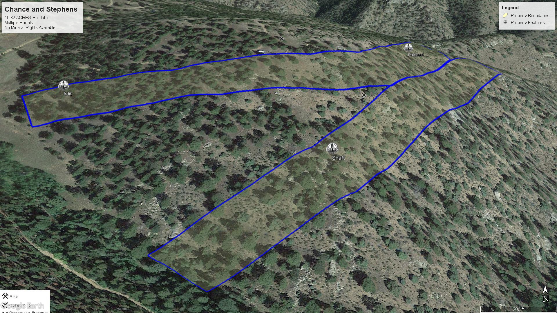 Gold Rush Expeditions, Inc Stephens and Chance Mineral Property Map